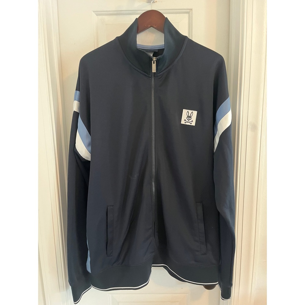 Psycho Bunny Track Jacket Navy Blue Full Zip